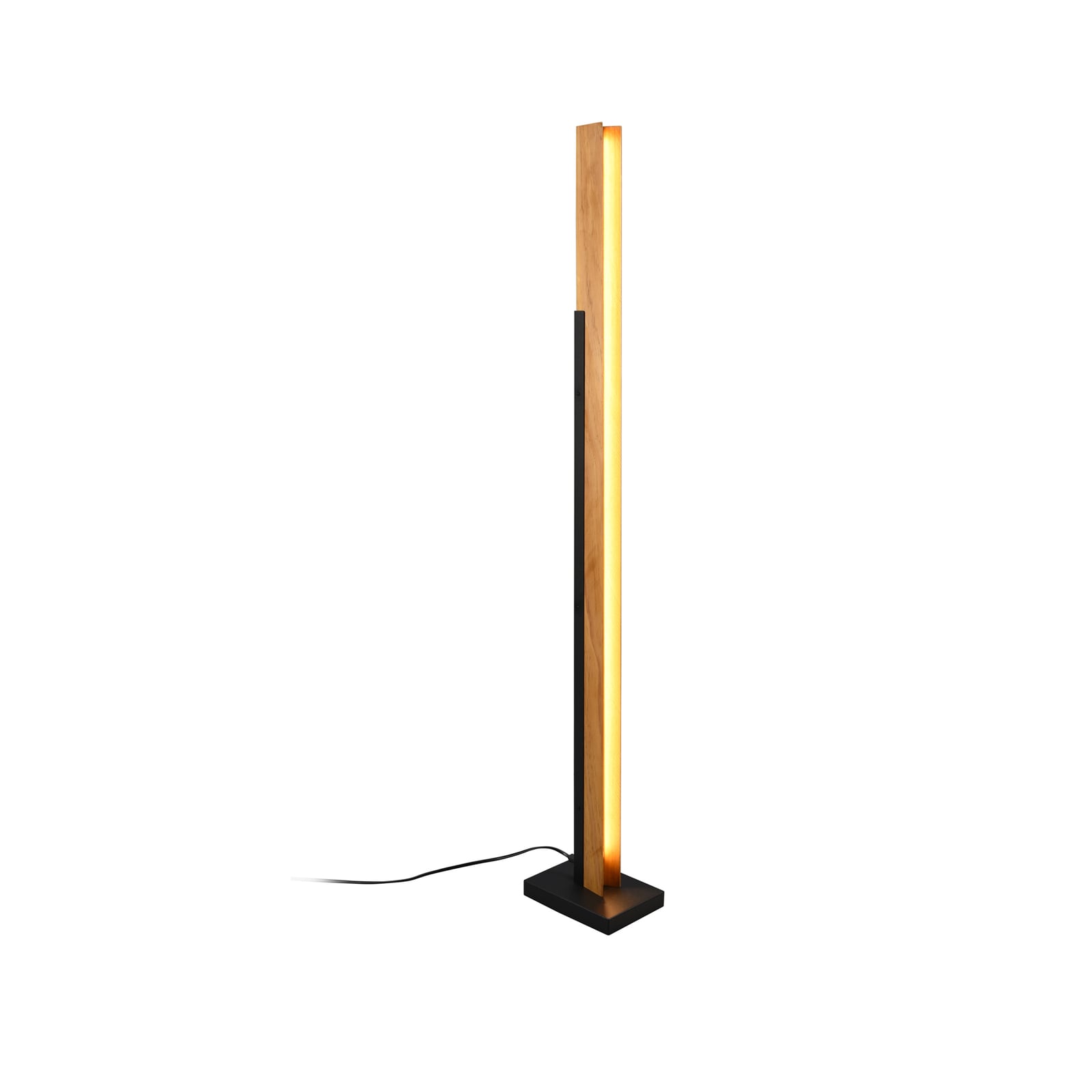 LED gulvlampe Kerala tre metall dimbar 120 cm 16W montert i rom