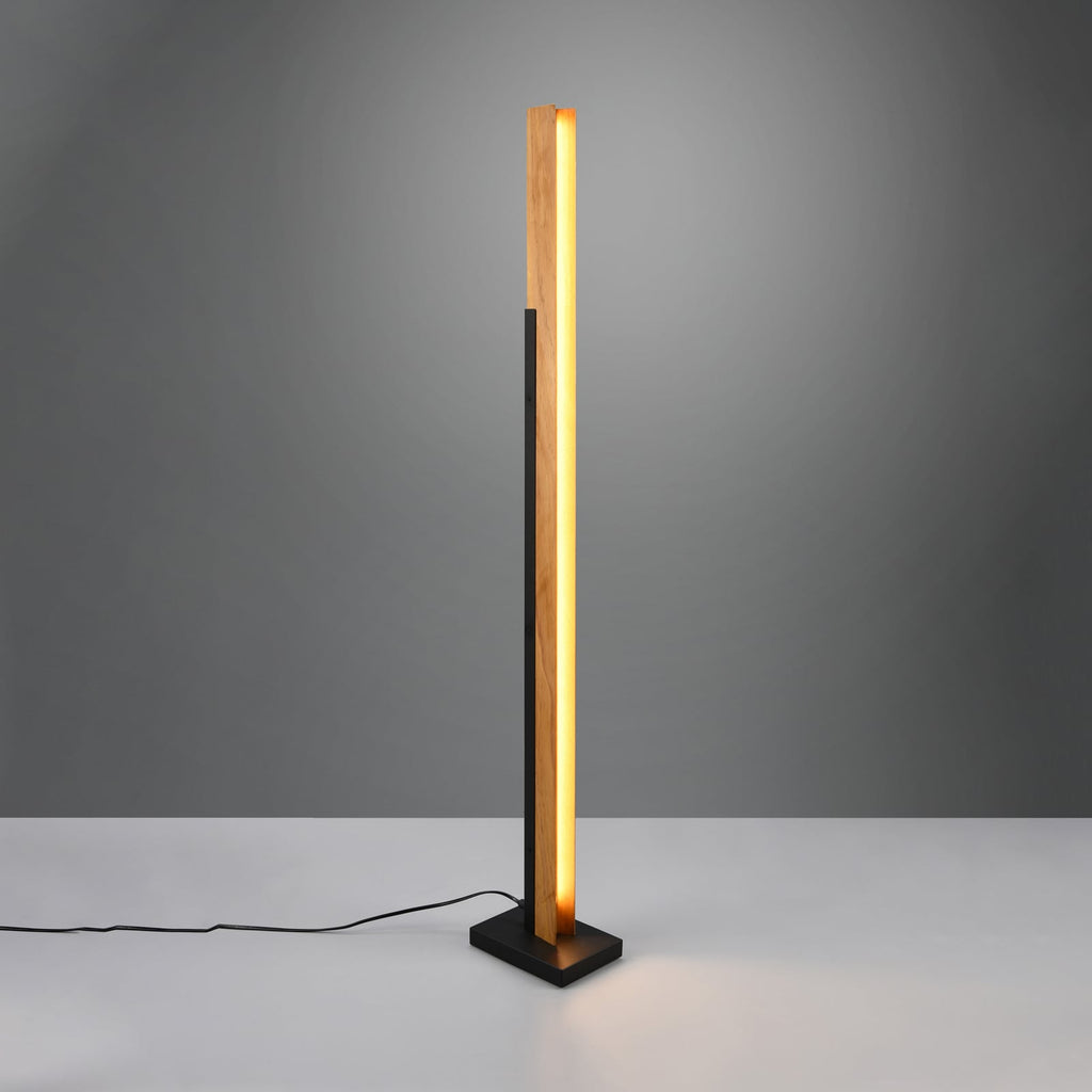 LED gulvlampe Kerala tre metall dimbar 120 cm 16W led-pære inkludert
