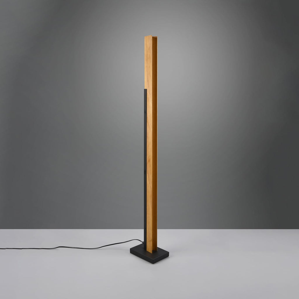 LED gulvlampe Kerala tre metall dimbar 120 cm 16W kabel og plugg
