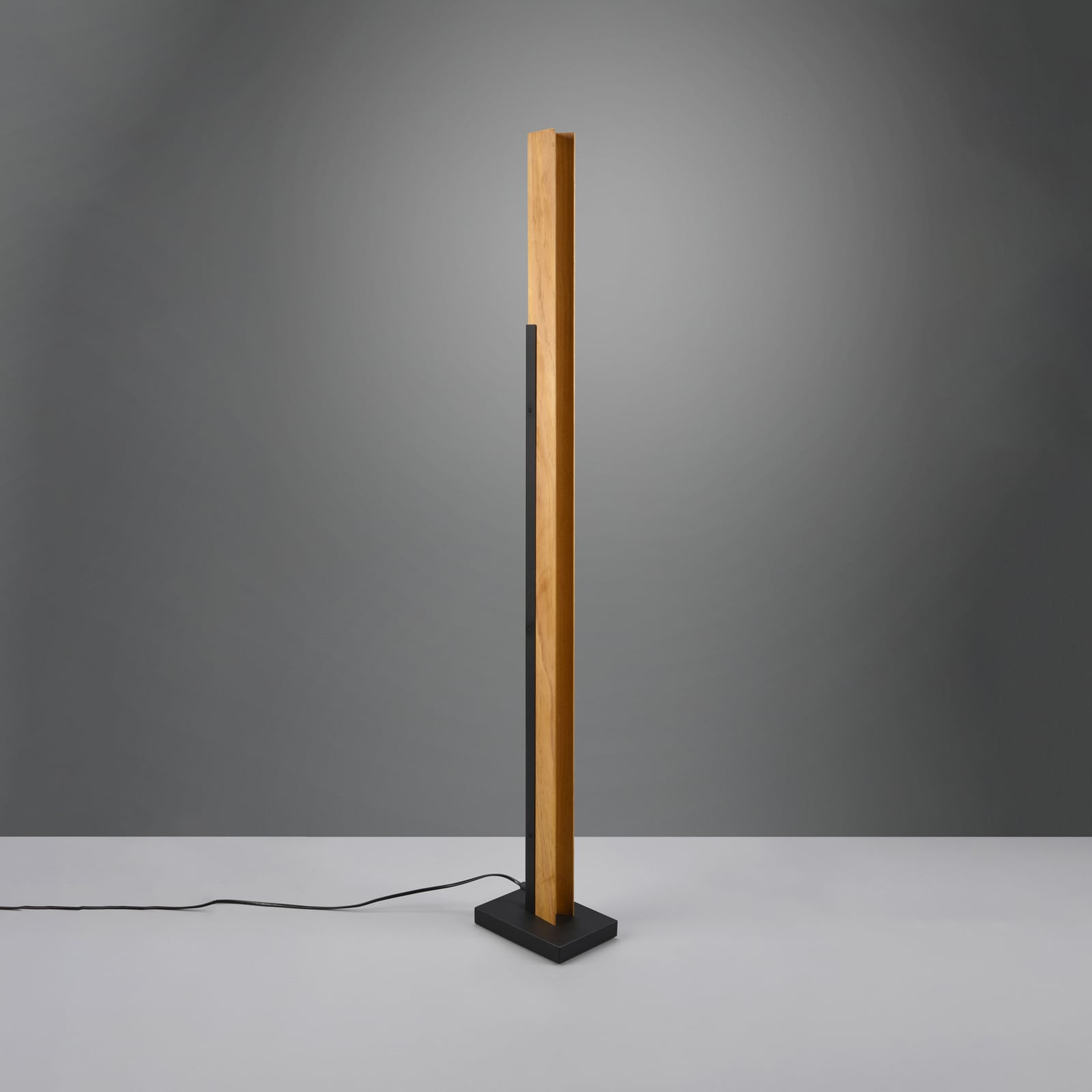 LED gulvlampe Kerala tre metall dimbar 120 cm 16W kabel og plugg