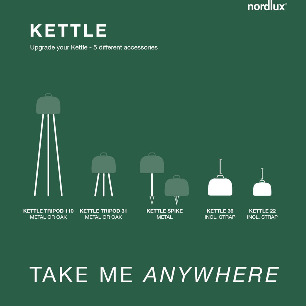 LED gulvlampe Kettle Tripod nærbilde av stativ