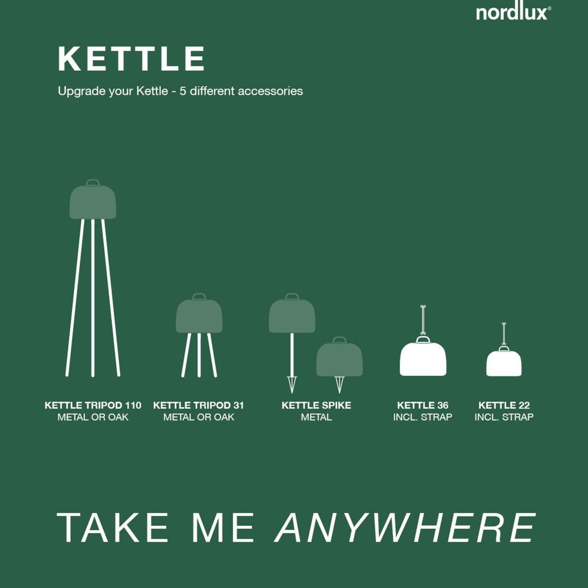 LED gulvlampe Kettle Tripod nærbilde av stativ