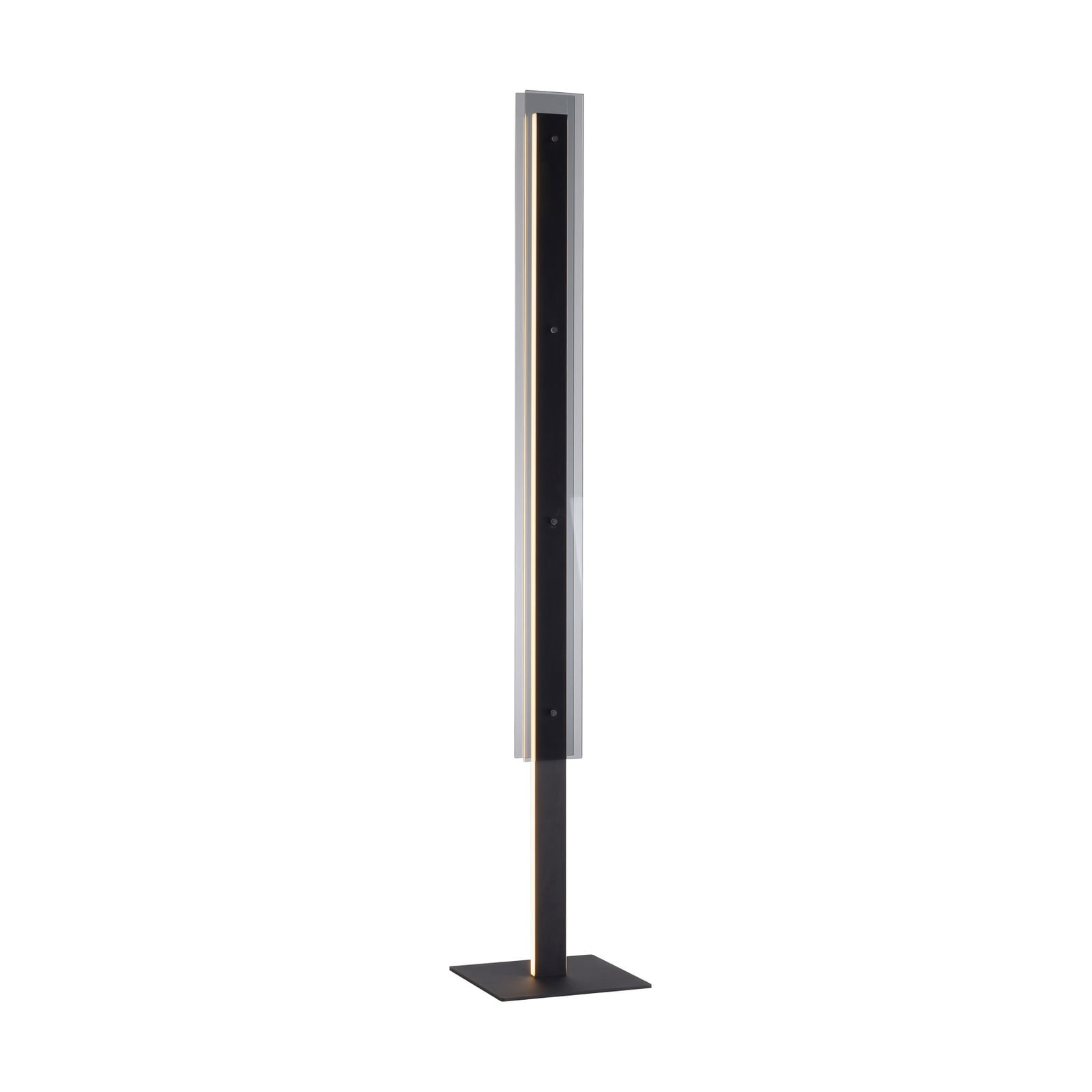 LED gulvlampe Lena dimbar jern og glass svart bakside