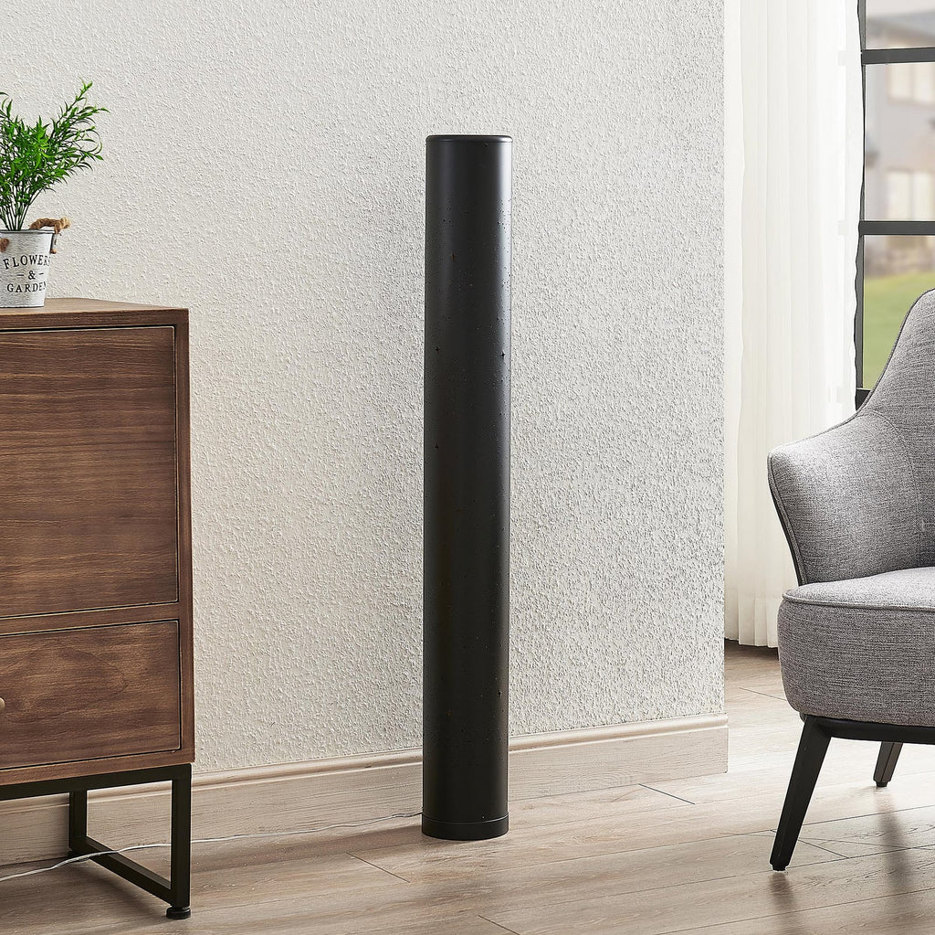LED gulvlampe Lengla svart/gull metall detalj av lampeskjerm