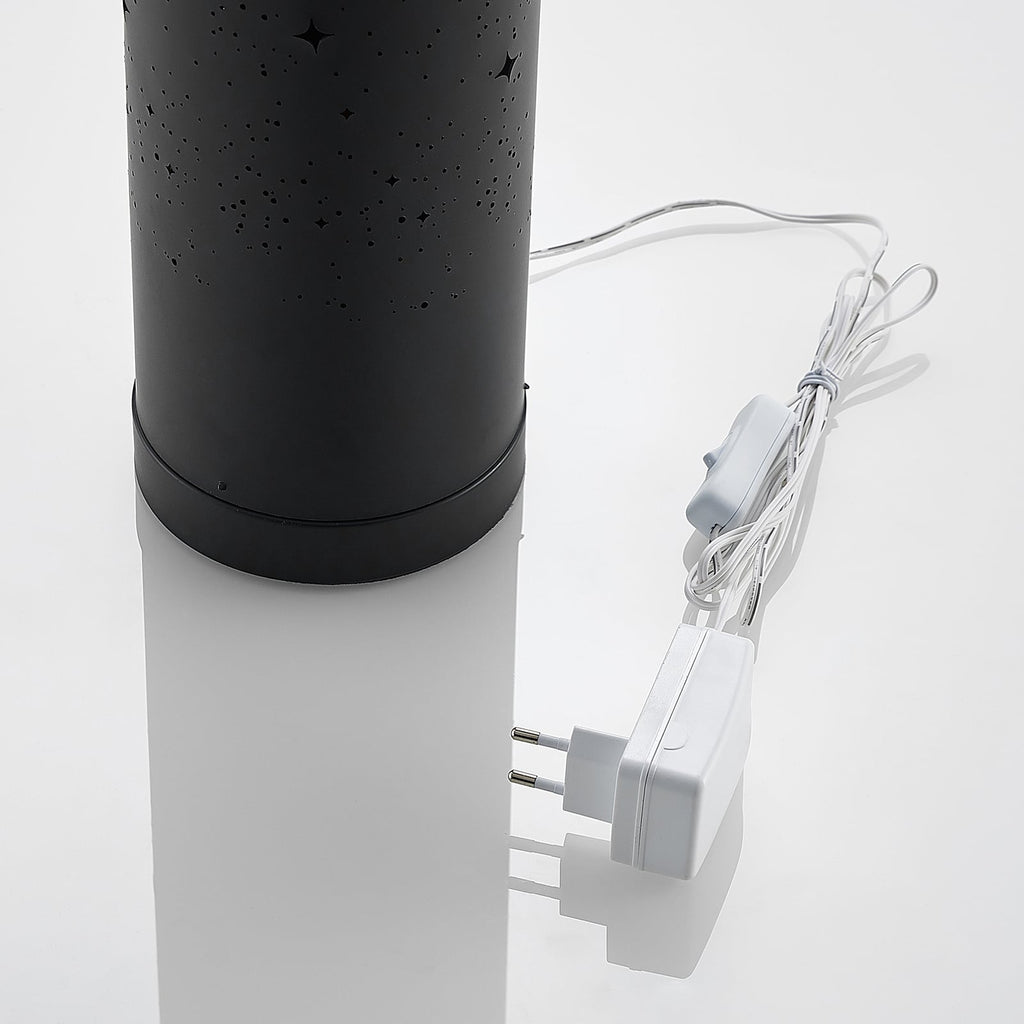 LED gulvlampe Lengla svart/gull metall med reflektert lys