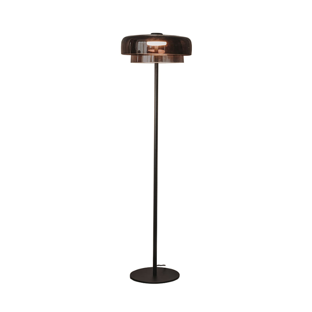 Detalj av LED gulvlampe Levels dimbar CCT røykglass