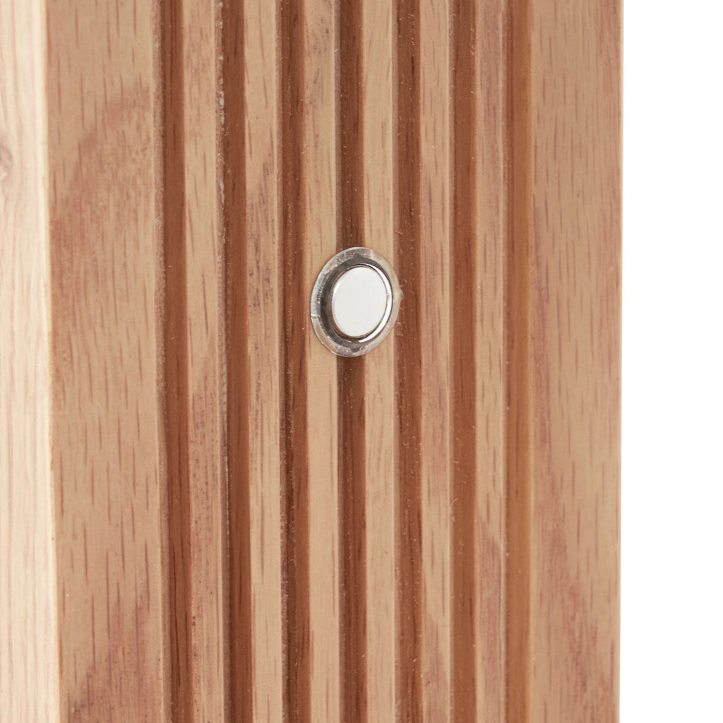 LED gulvlampe Lieske dimbar tre/metall svart 122 cm med lys på