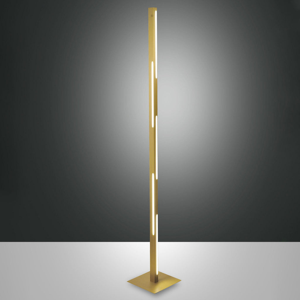 Montert LED gulvlampe Ling dimbar messing metall 165 cm i rom