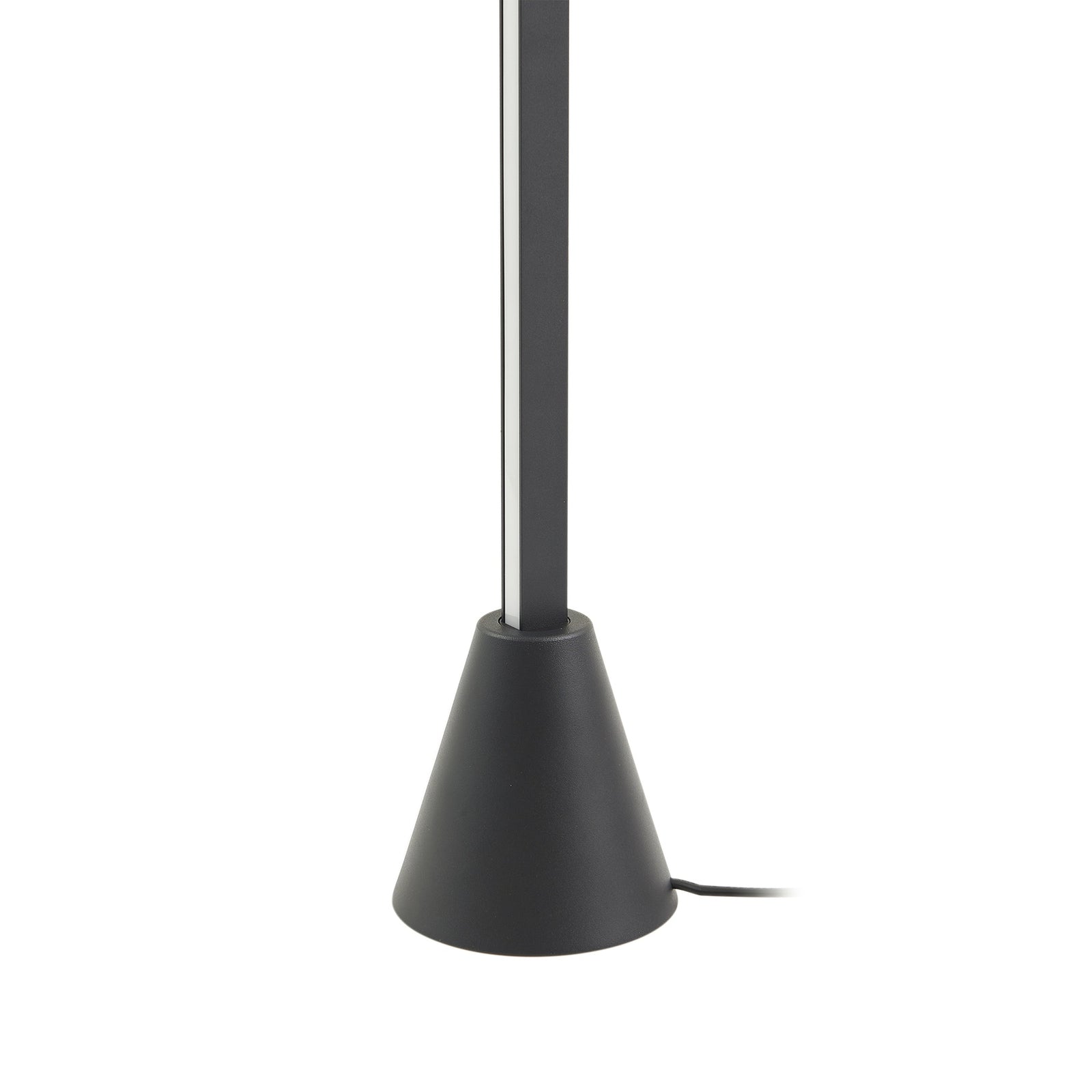 LED-gulvlampe Linija svart aluminium dimbar dimmer knapp