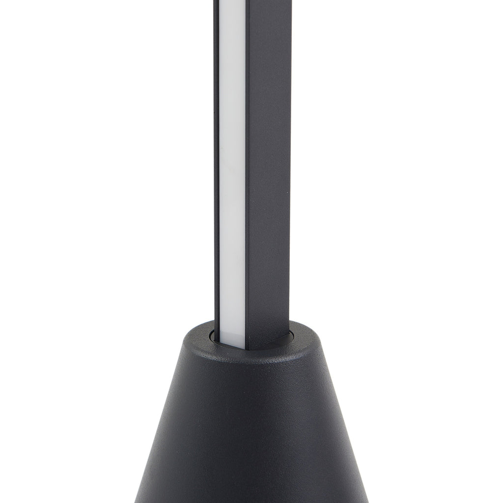 LED-gulvlampe Linija svart aluminium dimbar geststyring sensor