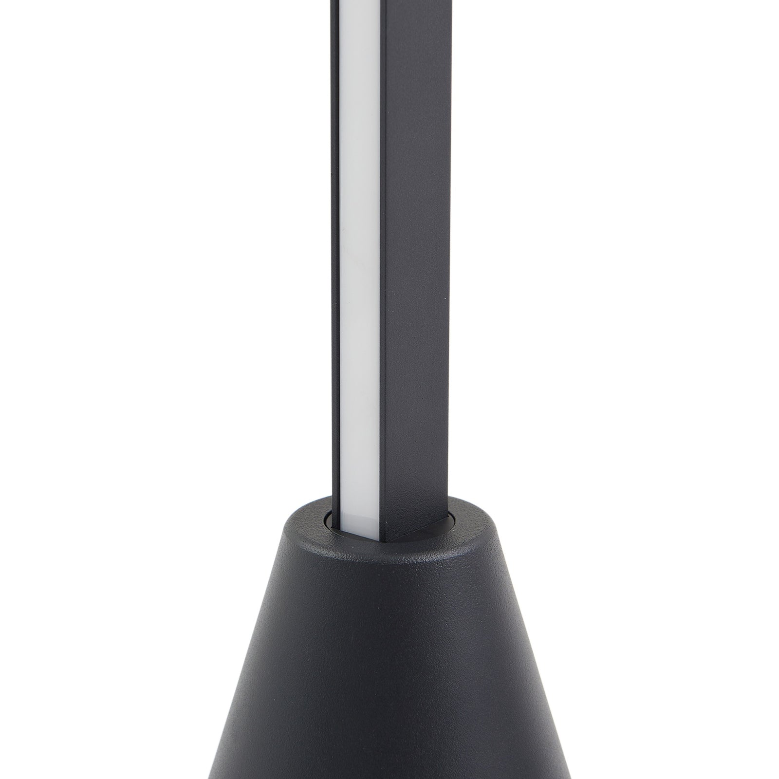 LED-gulvlampe Linija svart aluminium dimbar geststyring sensor