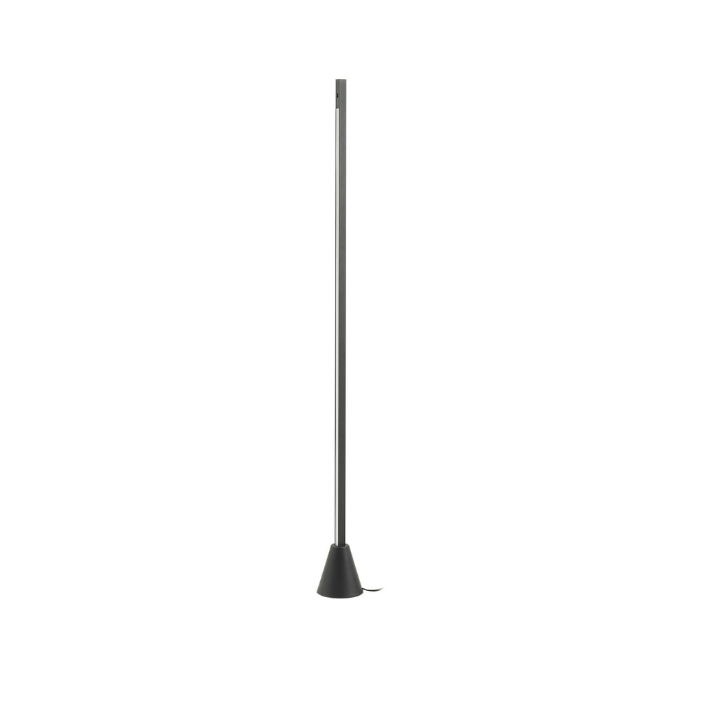 LED-gulvlampe Linija svart aluminium dimbar montert i rom