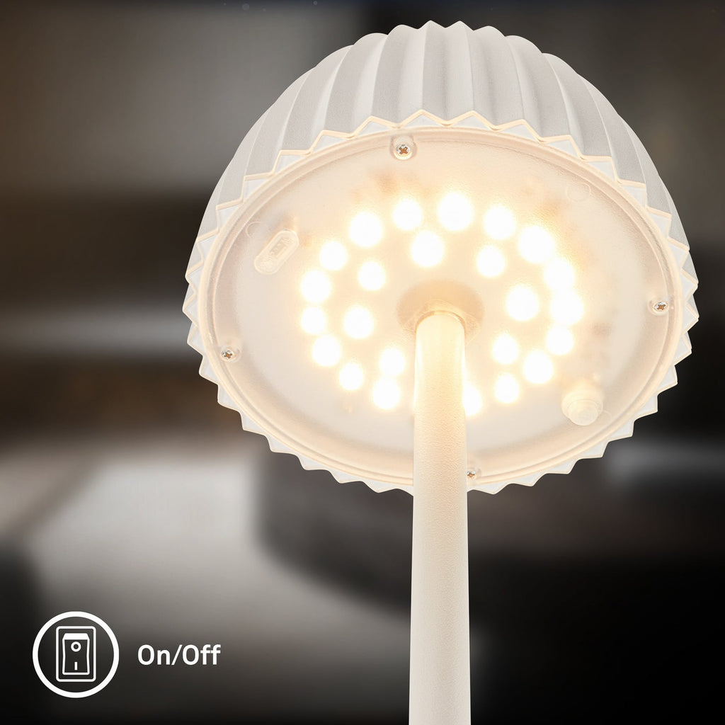 LED gulvlampe Loca oppladbar hvit berøringsdimmer lys slått av