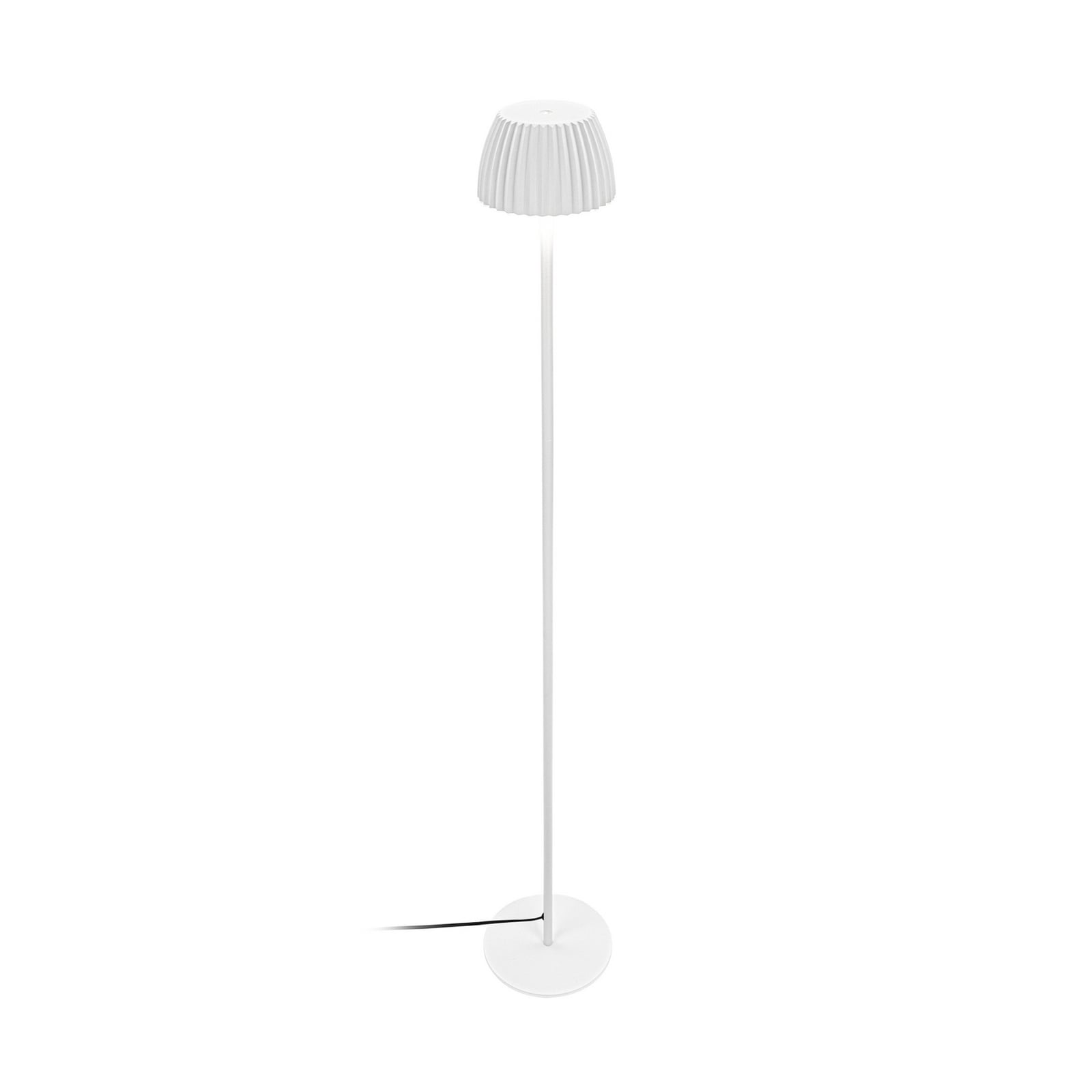 LED gulvlampe Loca oppladbar hvit berøringsdimmer nærbilde av lampeskjerm