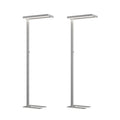 LED gulvlampe Logan Basic 2er-sett sølv forfra