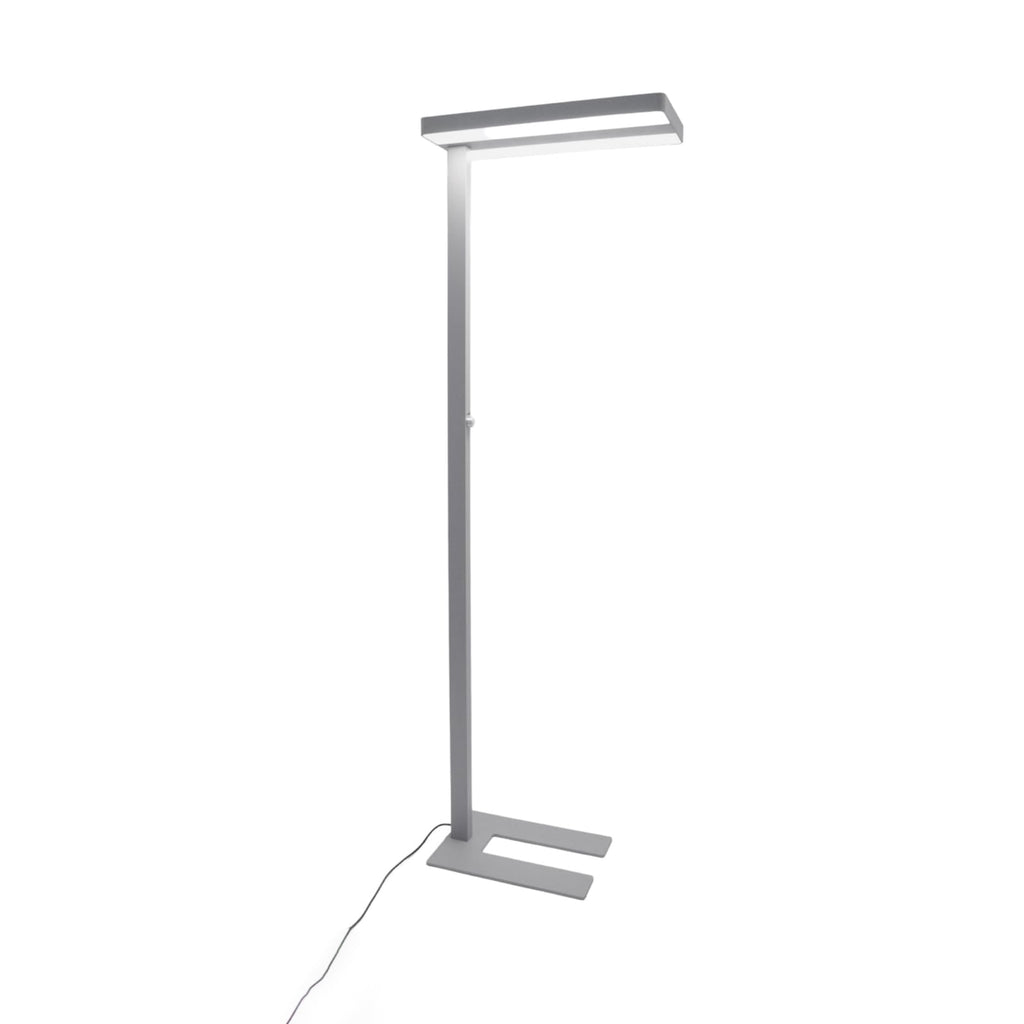 LED gulvlampe Logan Neo dimbar sølv aluminium bakside