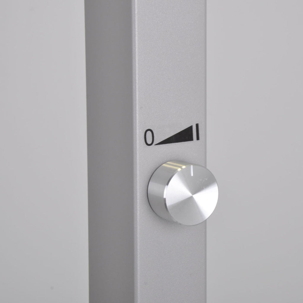 LED gulvlampe Logan Neo dimbar sølv aluminium U-formet fot
