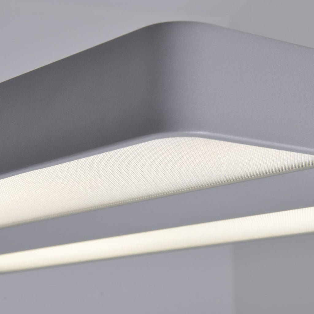 Led-strøm og bryter på LED gulvlampe Logan Neo dimbar sølv aluminium