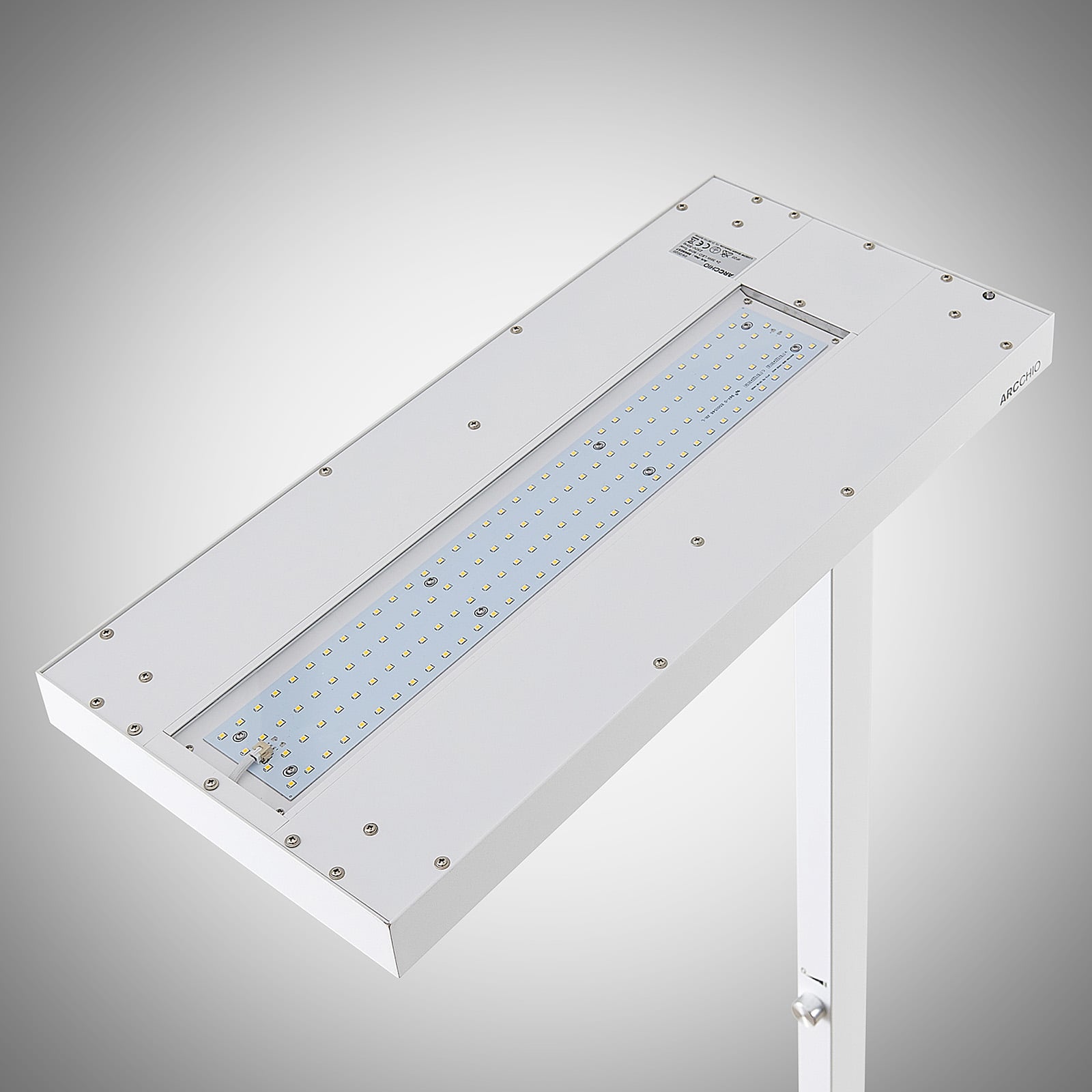 LED gulvlampe Logan Pro hvit dimbar bakside
