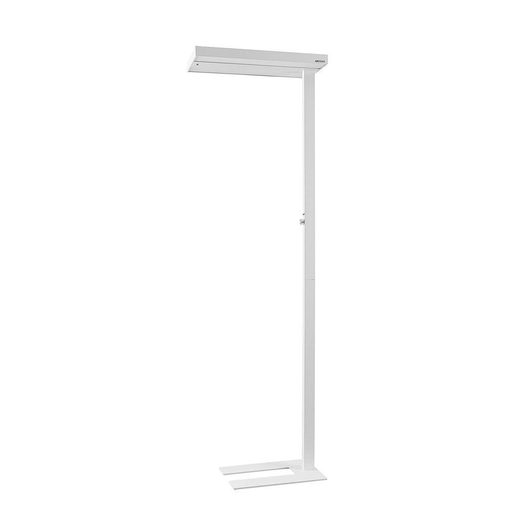 LED gulvlampe Logan Pro hvit dimbar med påslått lys