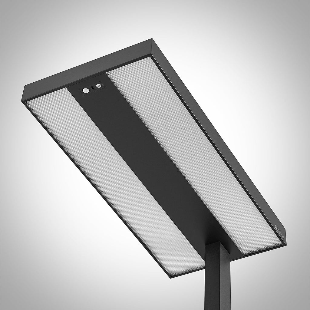 LED gulvlampe Logan Pro svart dimbar med bevegelsessensor bakside