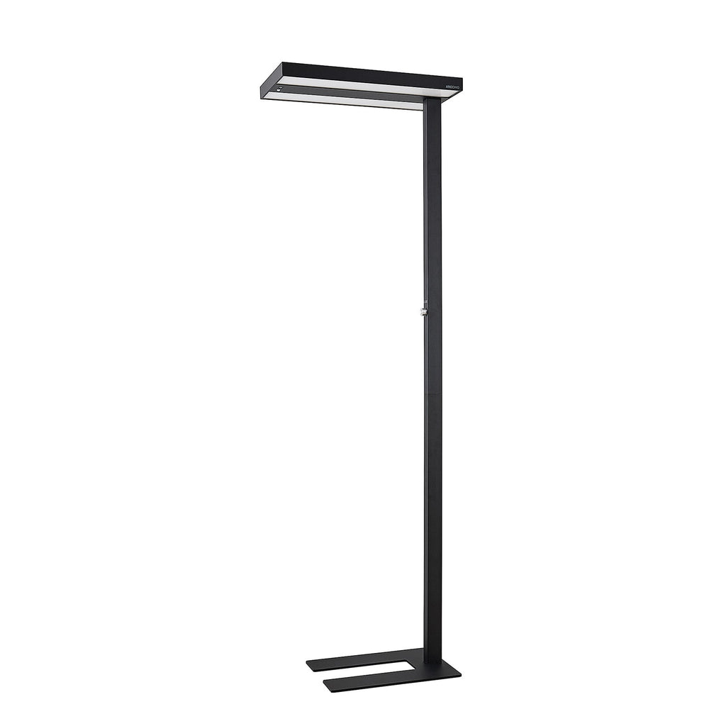 LED gulvlampe Logan Pro svart dimbar med bevegelsessensor med lys på