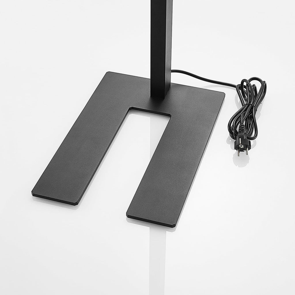 Oversikt av LED gulvlampe Logan Pro svart dimbar med bevegelsessensor i kontor