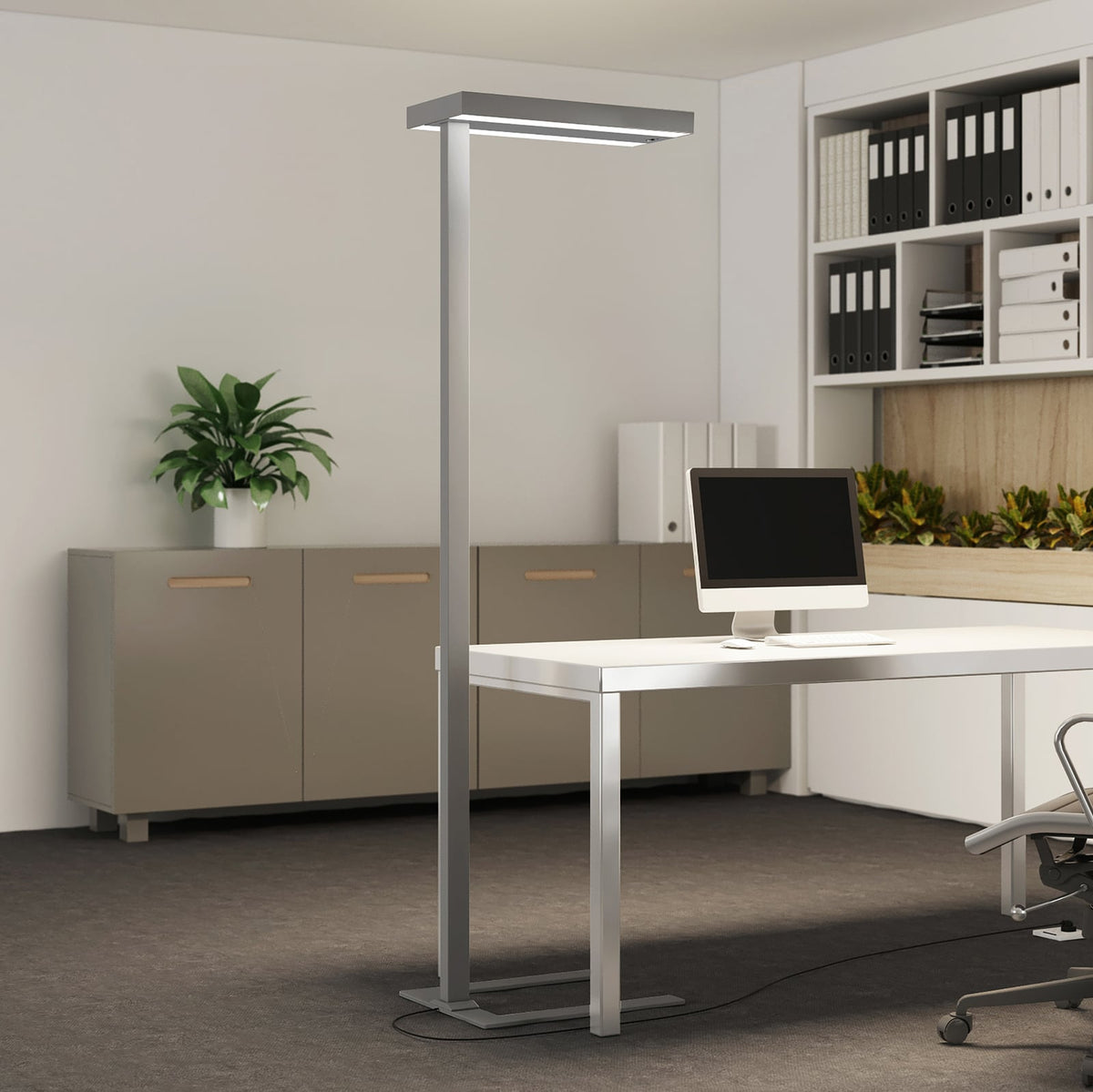 LED gulvlampe Logan Ultra CCT dimbar med sensor bakside
