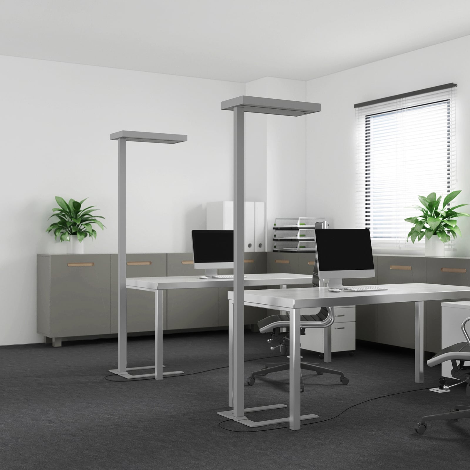 LED gulvlampe Logan Ultra detalj av touchpanel