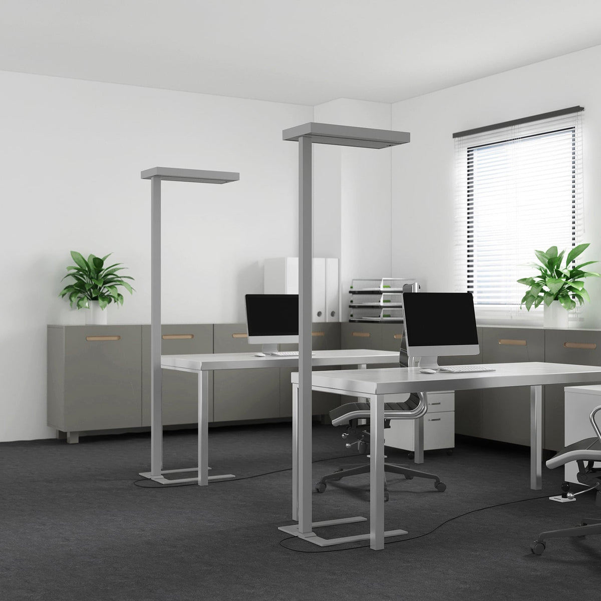 LED gulvlampe Logan Ultra detalj av touchpanel