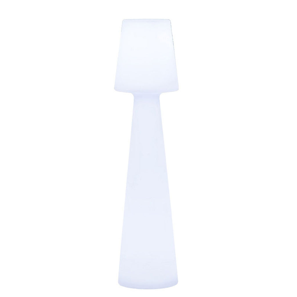 LED gulvlampe Lola hvit plast montert i uterom