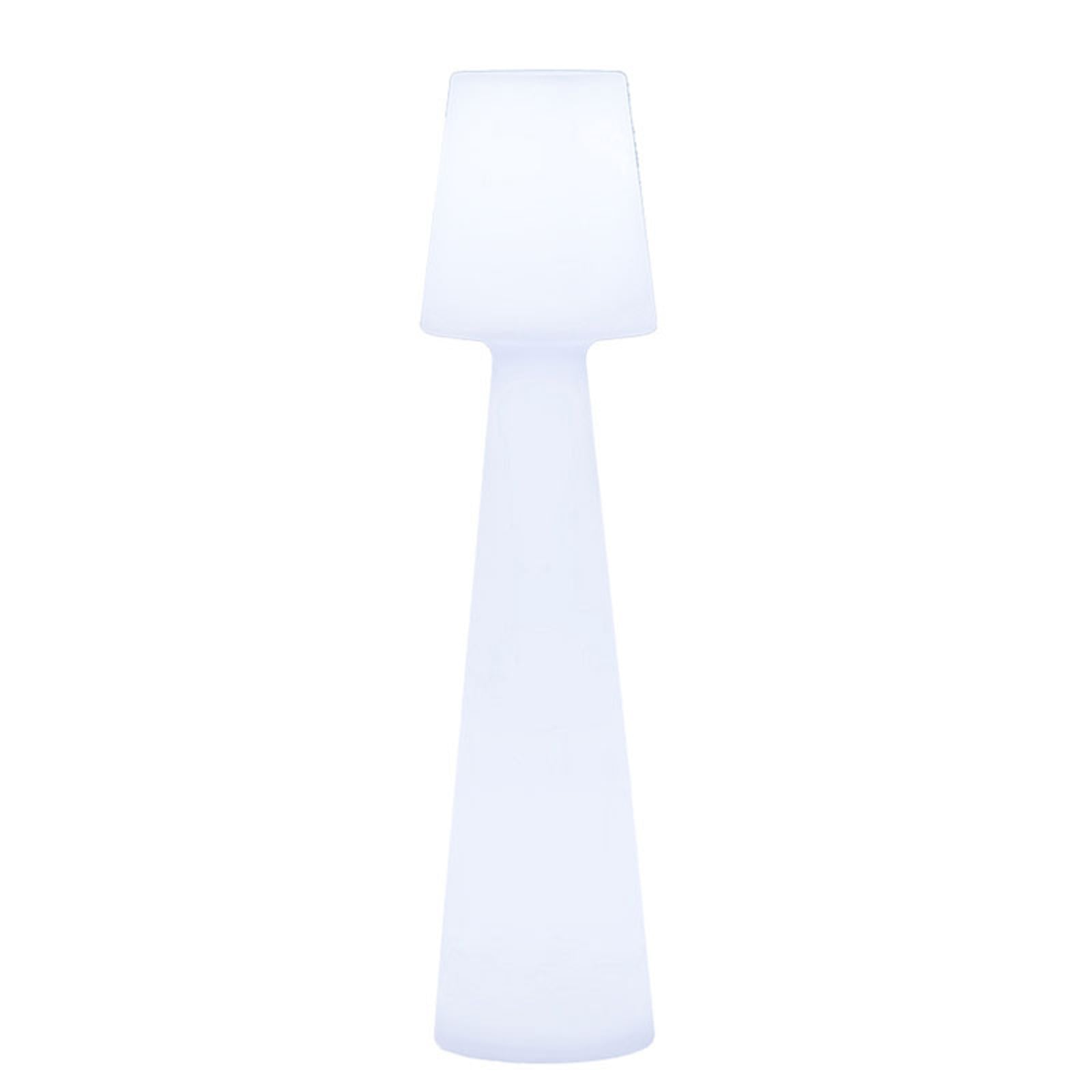 LED gulvlampe Lola hvit plast montert i uterom