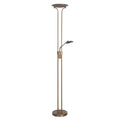 LED gulvlampe Lunera med leselampe dimbar bronse 180 cm forfra