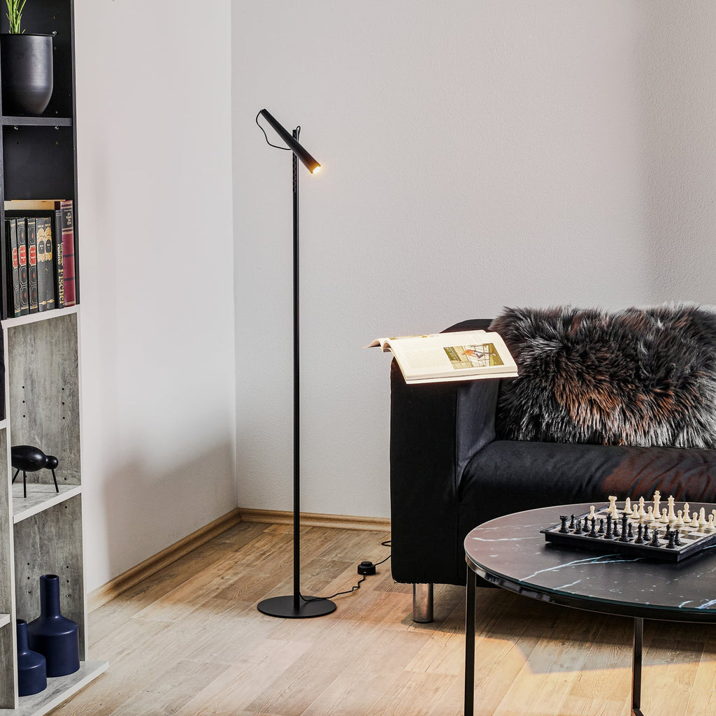 LED gulvlampe Magneto svart 120 cm 5W varmhvit bakside