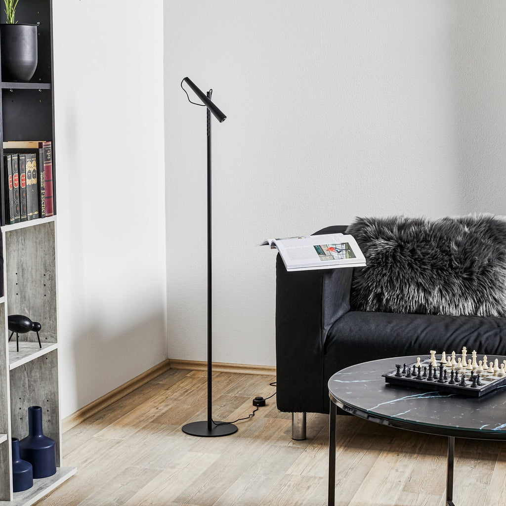 Detalj av LED gulvlampe Magneto svart 120 cm 5W varmhvit