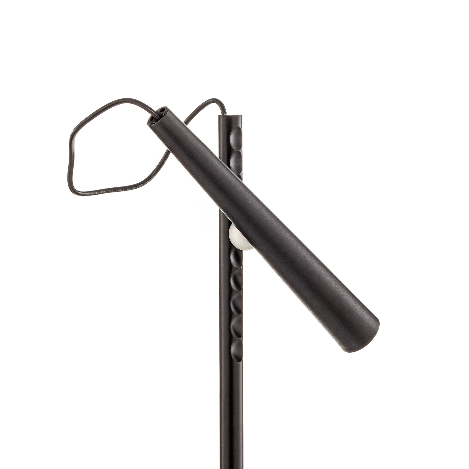 Nærbilde av lampehode på LED gulvlampe Magneto svart 120 cm 5W varmhvit