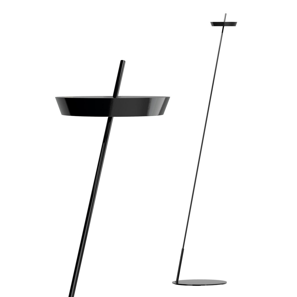 LED gulvlampe Mahina svart aluminium material