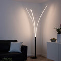 LED-gulvlampe Maja 3-lys svart forfra