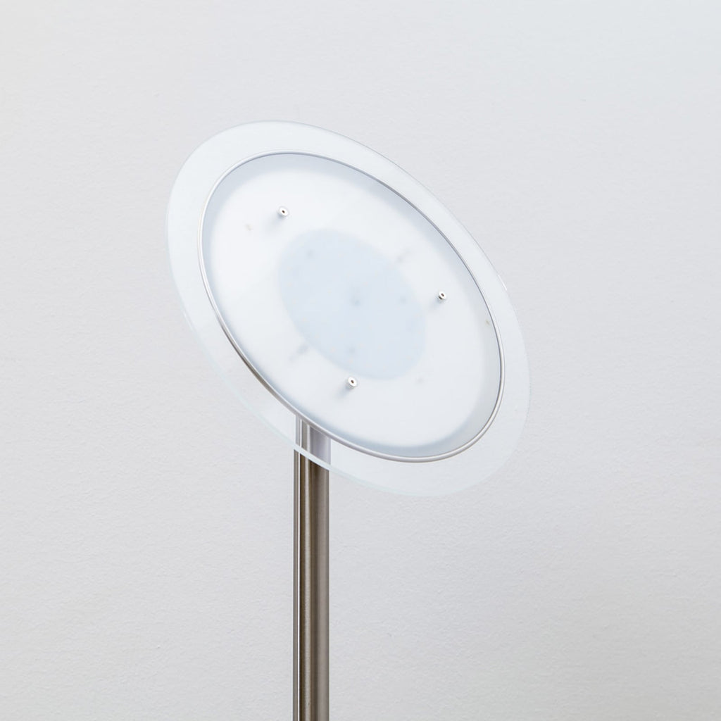 LED gulvlampe Malea dimbar matt nikkel justerbart lampehode