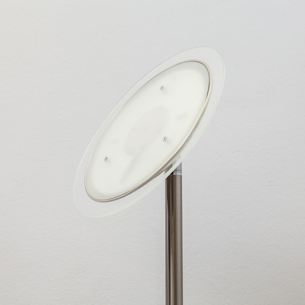 LED gulvlampe Malea dimbar matt nikkel leselampe justering