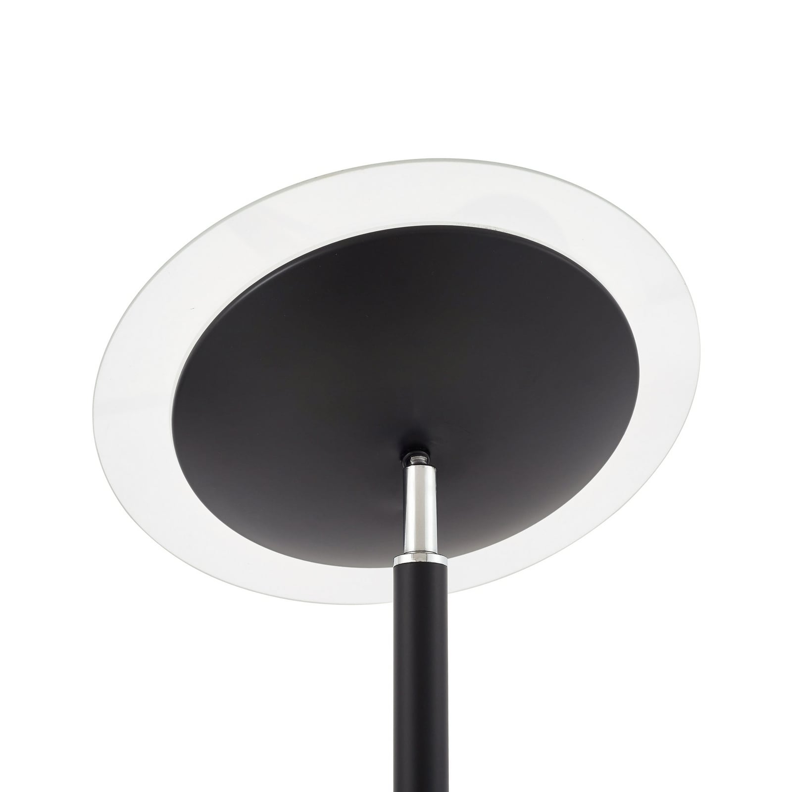 LED gulvlampe Malea med leselampe dimbar svart med slukket lys
