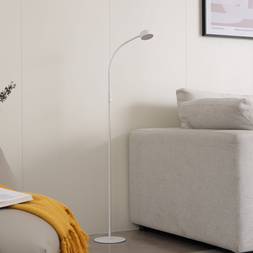 LED gulvlampe Maori hvit CCT dimbar 140 cm USB bakside