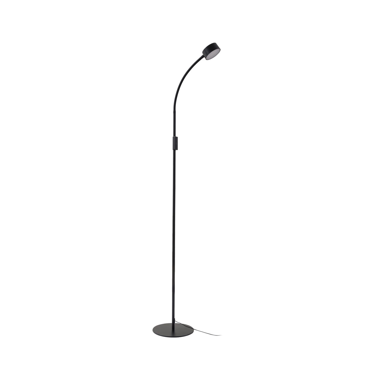 LED gulvlampe Maori svart CCT dimbar 140 cm detalj av lampehode