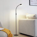 LED gulvlampe Maori svart CCT dimbar 140 cm forfra