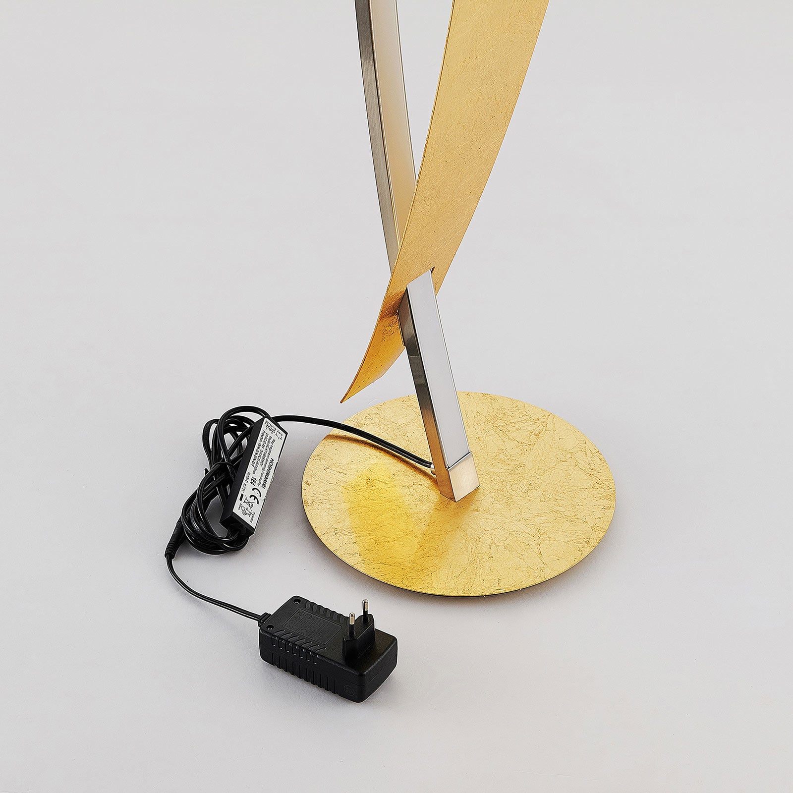 LED gulvlampe Marija dimbar gull/sølv med kabel