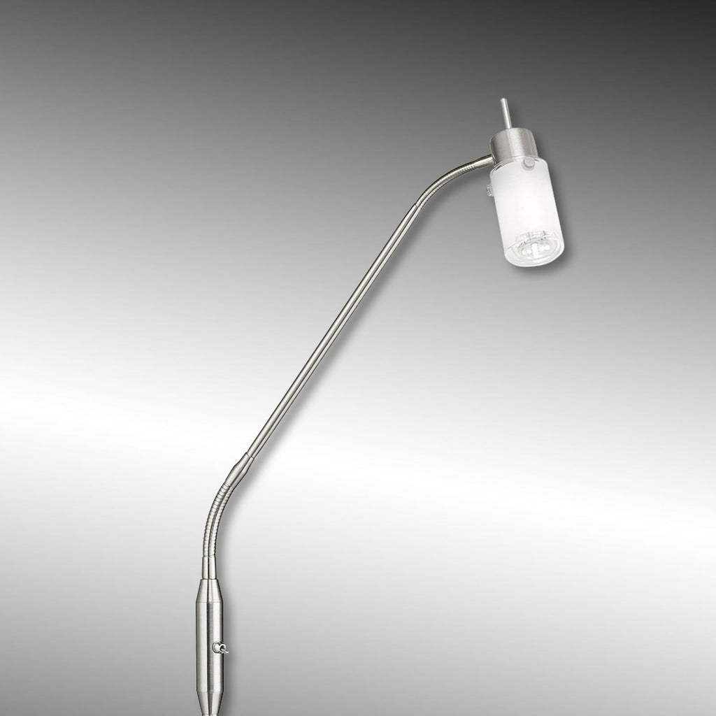 LED gulvlampe Max satinert glass GU10 4W varmhvit bakside