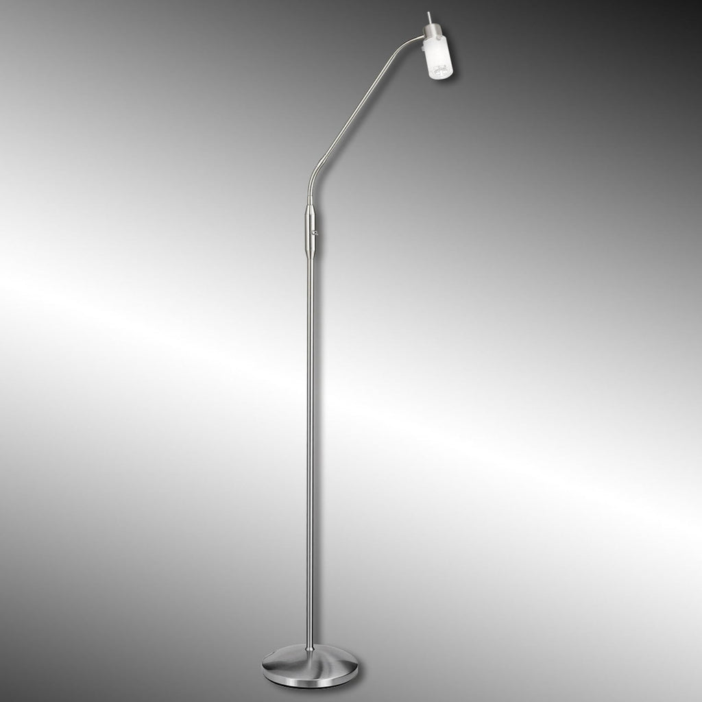 Detalj av LED gulvlampe Max satinert glass GU10 4W varmhvit