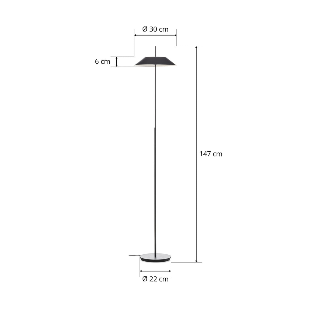 LED gulvlampe Mayfair dimbar grafitt 147 cm lysbilde
