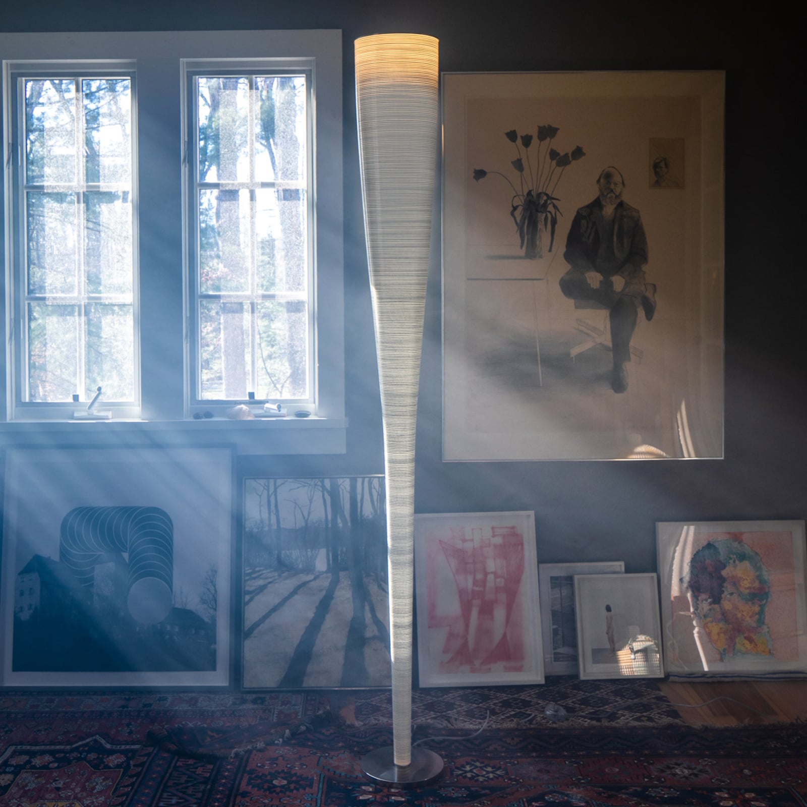 LED gulvlampe Mite Anniversario dimbar glasfiber 185 cm forfra