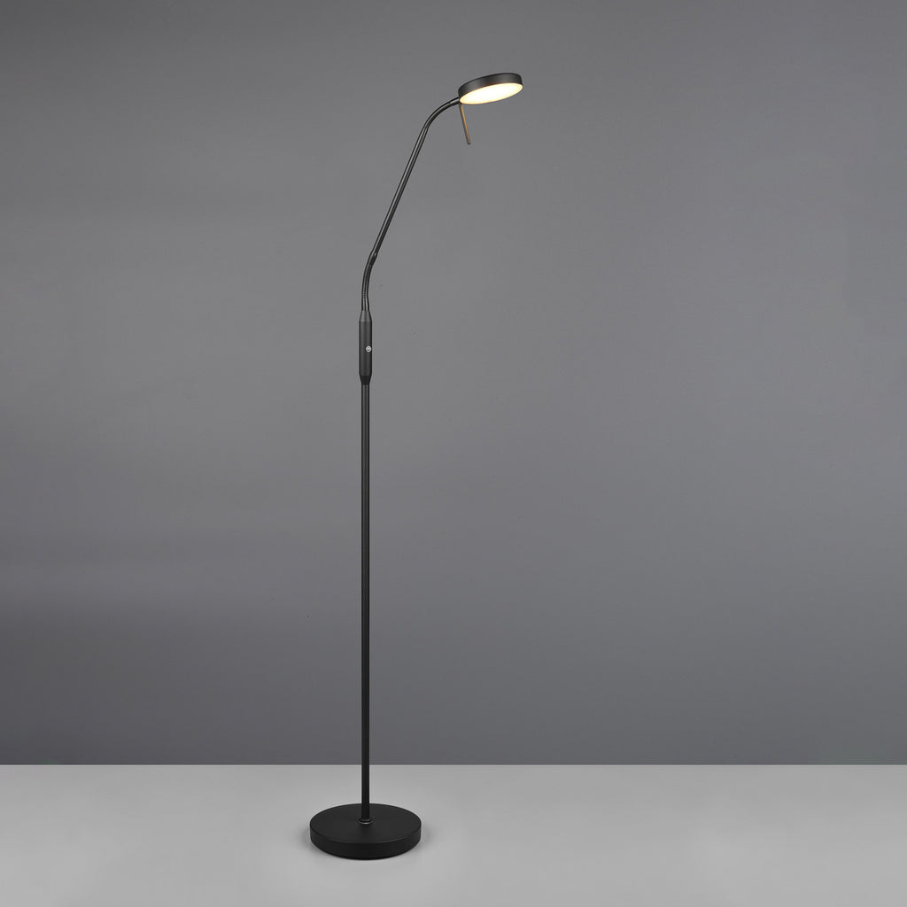 LED gulvlampe Moreno oppladbar CCT dimbar svart matt bakside
